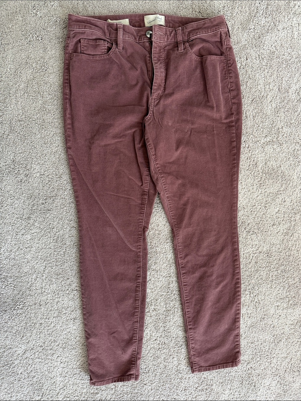 Universal Thread Straight-Leg Pants in Burgundy